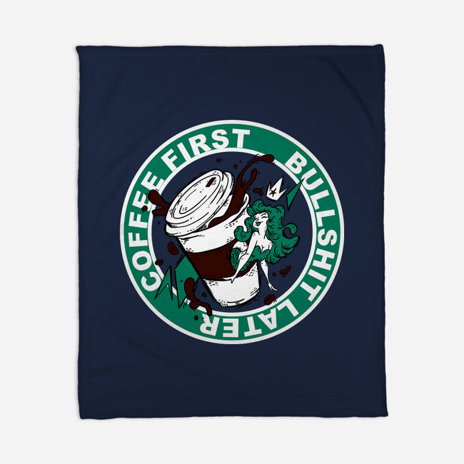 Coffee First BS Later-None-Fleece-Blanket-Coppernix