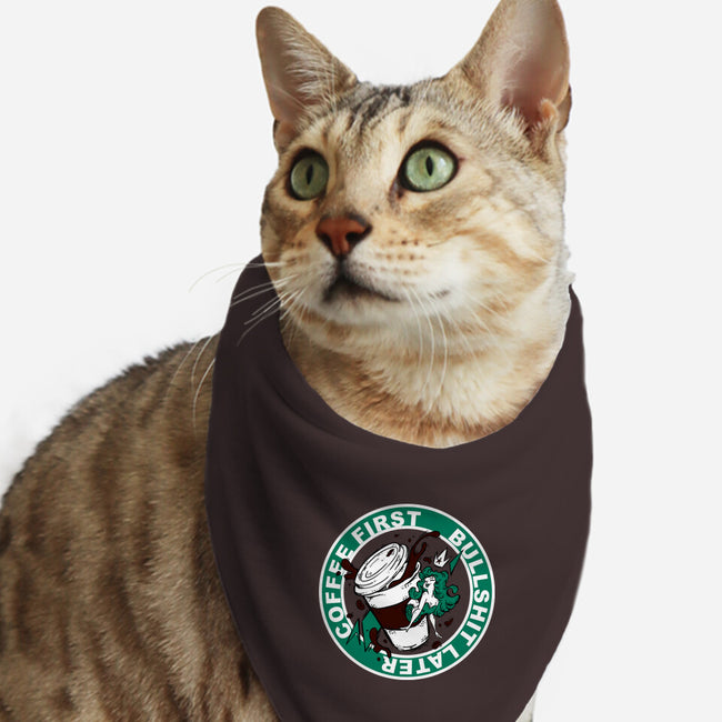 Coffee First BS Later-Cat-Bandana-Pet Collar-Coppernix