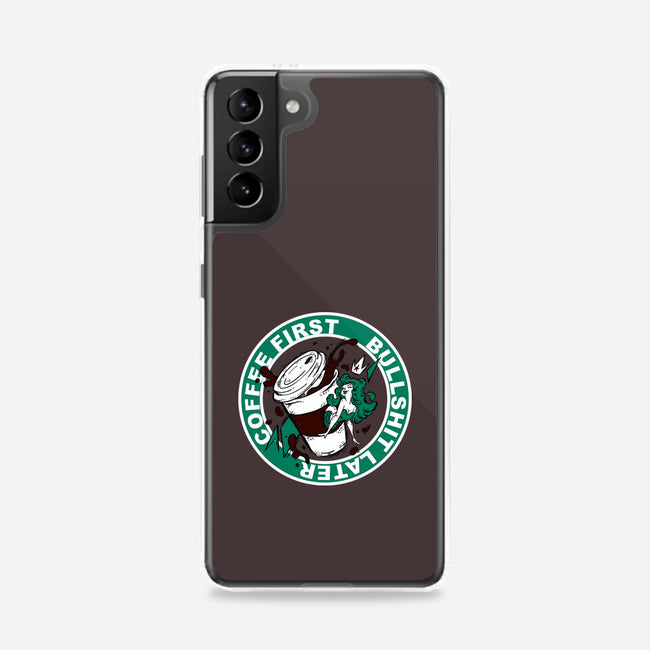 Coffee First BS Later-Samsung-Snap-Phone Case-Coppernix