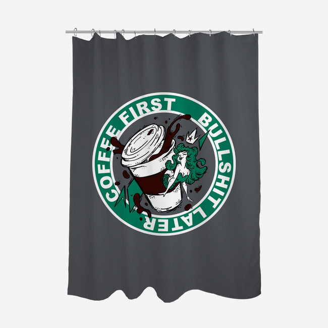 Coffee First BS Later-None-Polyester-Shower Curtain-Coppernix