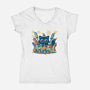 Explosive Kitty-Womens-V-Neck-Tee-erion_designs