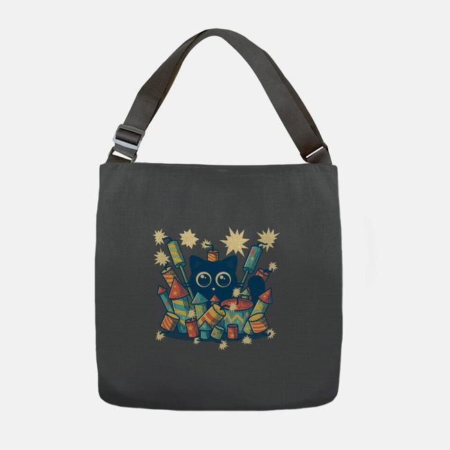 Explosive Kitty-None-Adjustable Tote-Bag-erion_designs