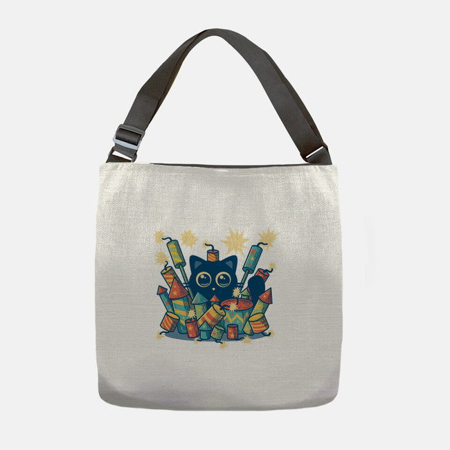 Explosive Kitty-None-Adjustable Tote-Bag-erion_designs