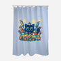 Explosive Kitty-None-Polyester-Shower Curtain-erion_designs