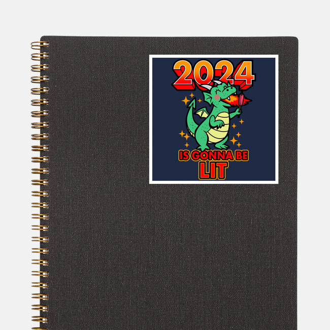 2024 Is Gonna Be Lit-None-Glossy-Sticker-Boggs Nicolas