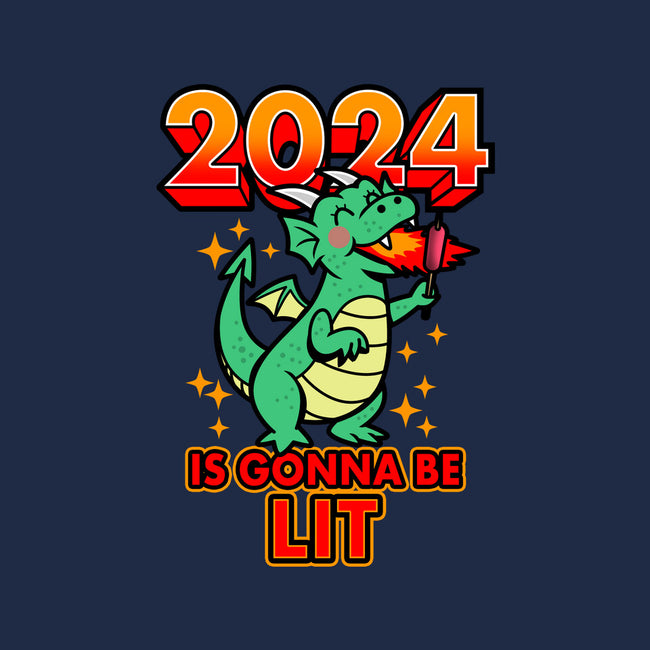 2024 Is Gonna Be Lit-Womens-V-Neck-Tee-Boggs Nicolas