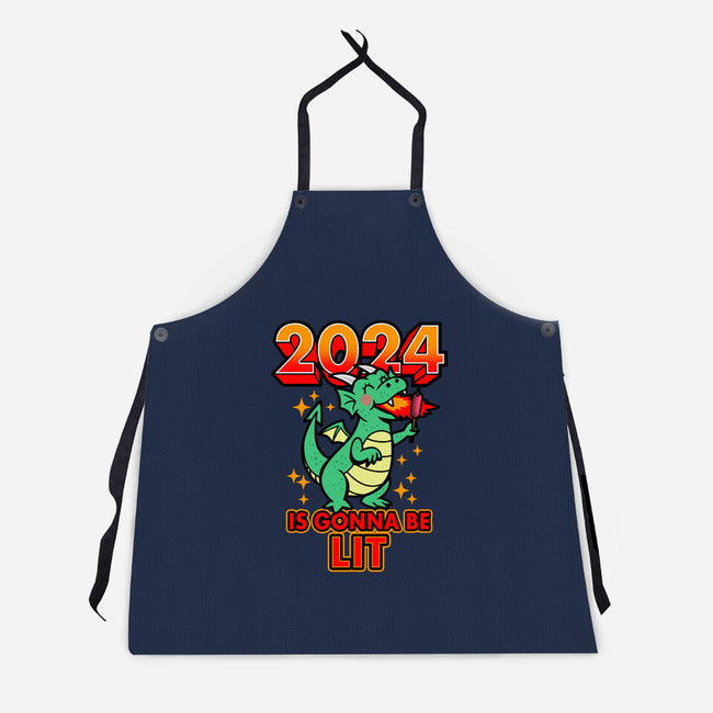 2024 Is Gonna Be Lit-Unisex-Kitchen-Apron-Boggs Nicolas