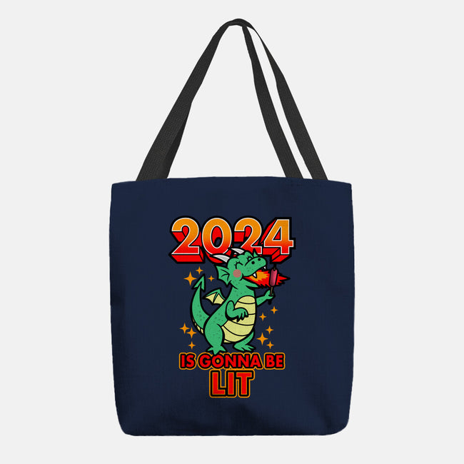 2024 Is Gonna Be Lit-None-Basic Tote-Bag-Boggs Nicolas
