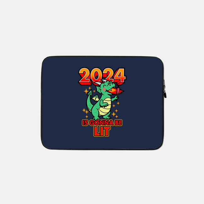 2024 Is Gonna Be Lit-None-Zippered-Laptop Sleeve-Boggs Nicolas