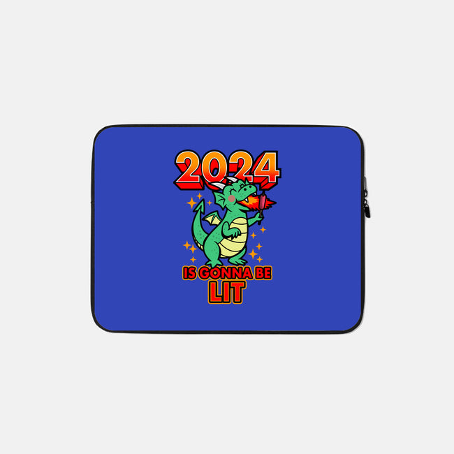 2024 Is Gonna Be Lit-None-Zippered-Laptop Sleeve-Boggs Nicolas