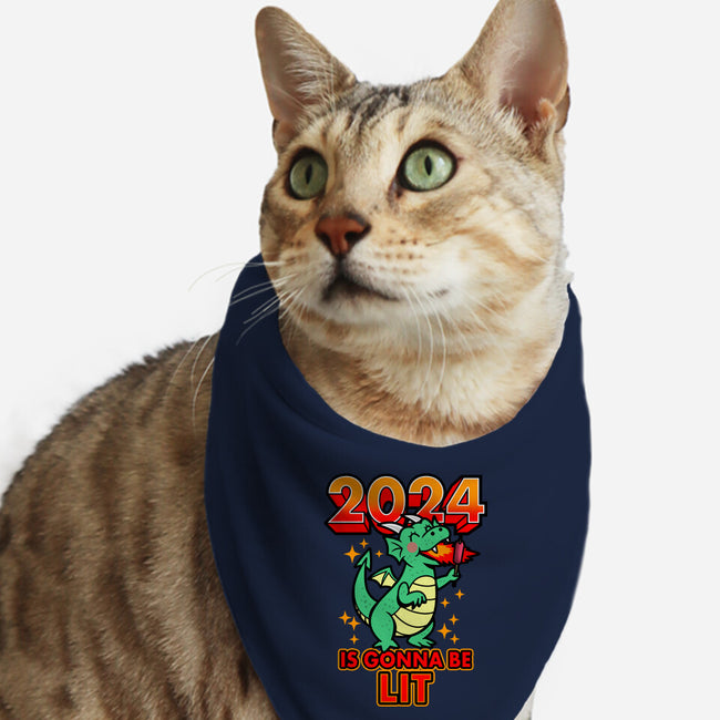 2024 Is Gonna Be Lit-Cat-Bandana-Pet Collar-Boggs Nicolas