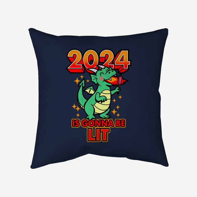 2024 Is Gonna Be Lit-None-Removable Cover w Insert-Throw Pillow-Boggs Nicolas