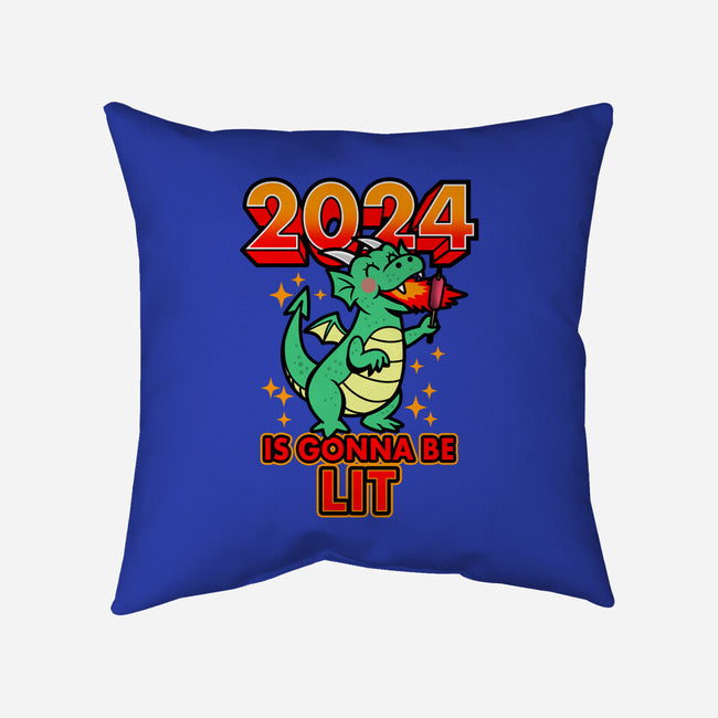 2024 Is Gonna Be Lit-None-Removable Cover w Insert-Throw Pillow-Boggs Nicolas