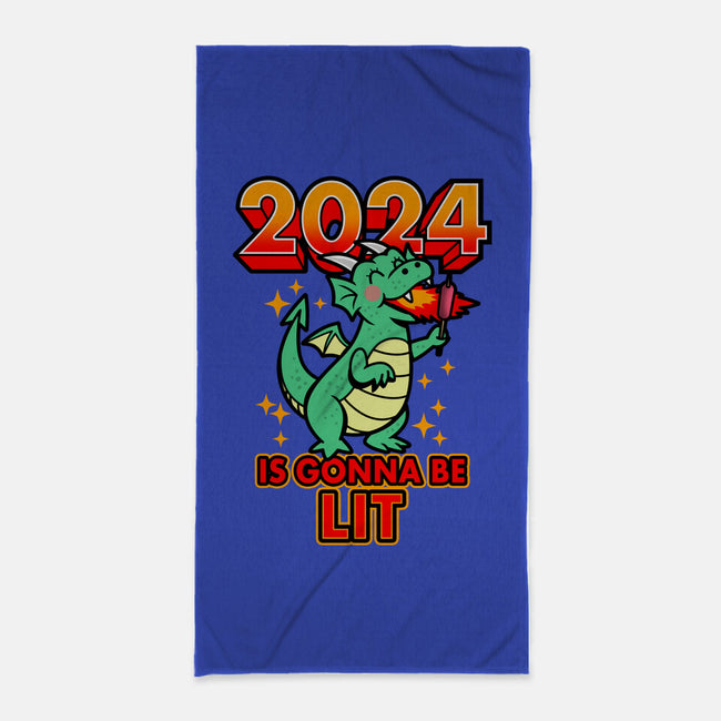 2024 Is Gonna Be Lit-None-Beach-Towel-Boggs Nicolas