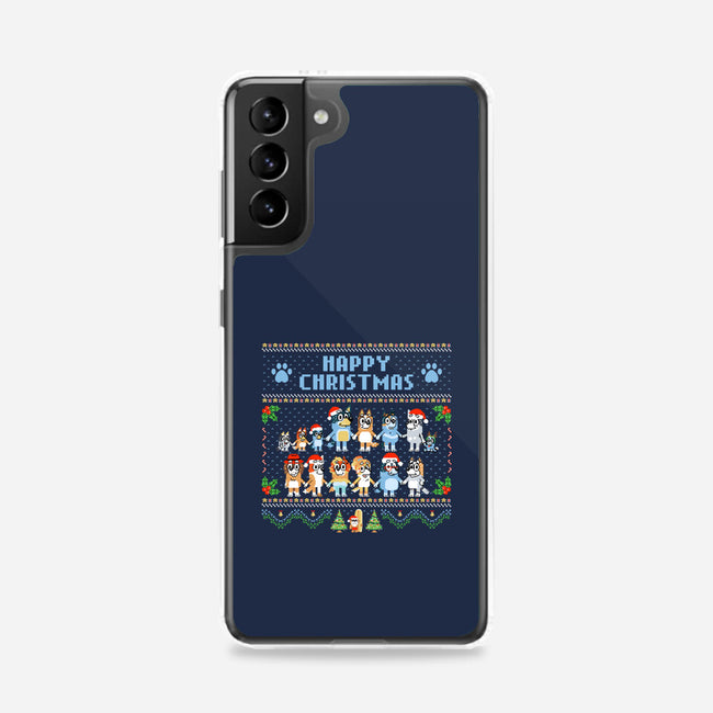 Happy Bluey Christmas-Samsung-Snap-Phone Case-rocketman_art