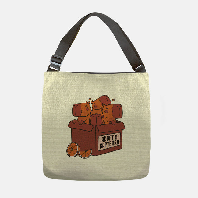 Adopt A Capybara-None-Adjustable Tote-Bag-tobefonseca