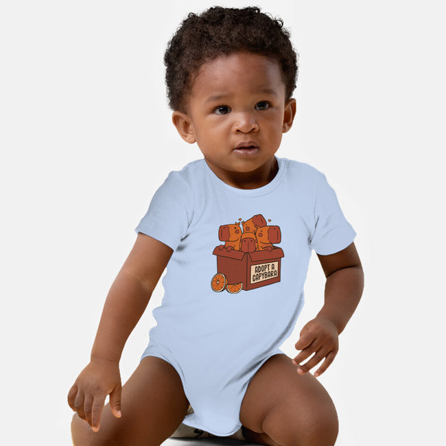 Adopt A Capybara-Baby-Basic-Onesie-tobefonseca