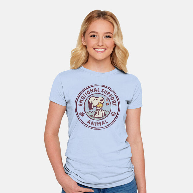 Emotional Support Woodstock-Womens-Fitted-Tee-kg07