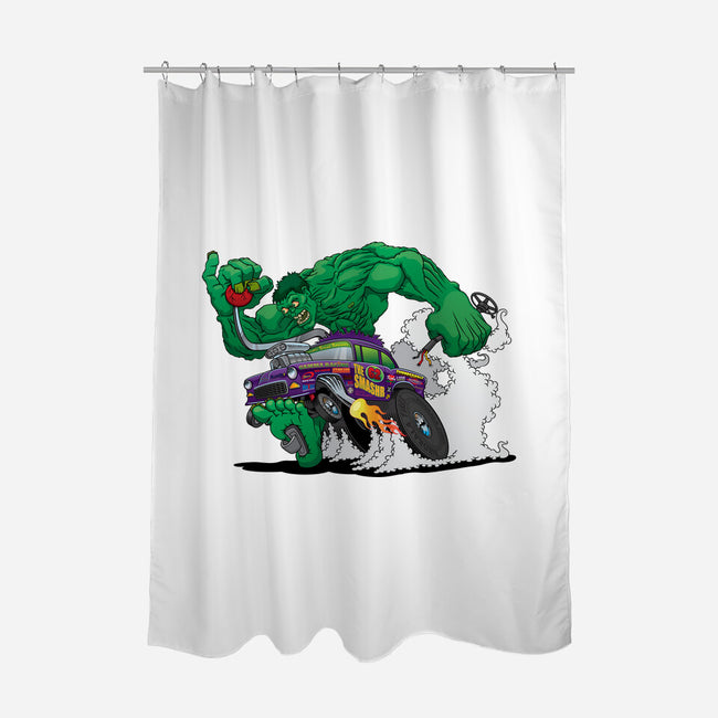 Low Brow Hulk-None-Polyester-Shower Curtain-FunkeeMunkee