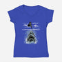 Shark Repellent-Womens-V-Neck-Tee-zascanauta