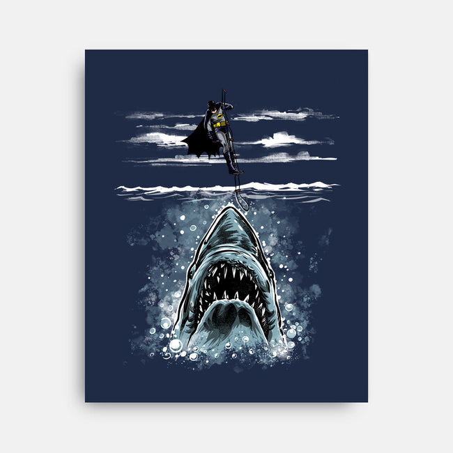 Shark Repellent-None-Stretched-Canvas-zascanauta