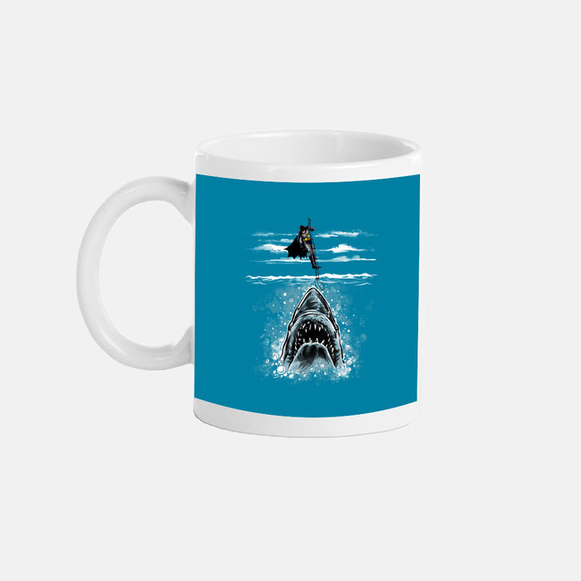 Shark Repellent-None-Mug-Drinkware-zascanauta