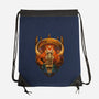 Art Deco Dark Tower-None-Drawstring-Bag-daobiwan