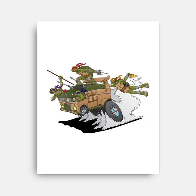 Low Brow TMNT-None-Stretched-Canvas-FunkeeMunkee