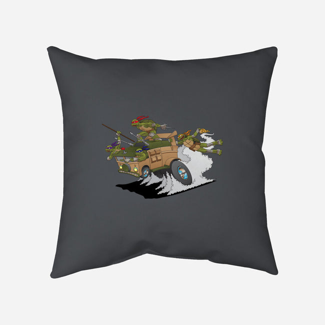 Low Brow TMNT-None-Removable Cover-Throw Pillow-FunkeeMunkee