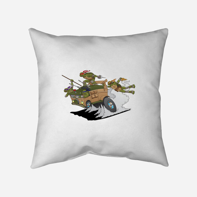 Low Brow TMNT-None-Removable Cover-Throw Pillow-FunkeeMunkee