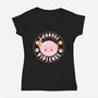 Kirby's Violence-Womens-V-Neck-Tee-Tri haryadi