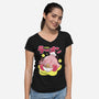 Kirby Star Ramen-Womens-V-Neck-Tee-Tri haryadi