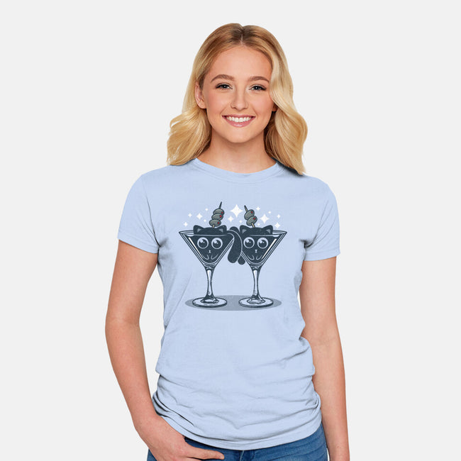 Meowtini-Womens-Fitted-Tee-erion_designs