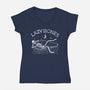 Some Lazy Bones-Womens-V-Neck-Tee-erion_designs