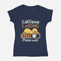 Caffeine Loading-Womens-V-Neck-Tee-NemiMakeit