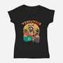 Trashzilla-Womens-V-Neck-Tee-vp021