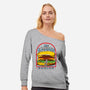 Tasty Burger-Womens-Off Shoulder-Sweatshirt-dalethesk8er