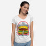 Tasty Burger-Womens-V-Neck-Tee-dalethesk8er