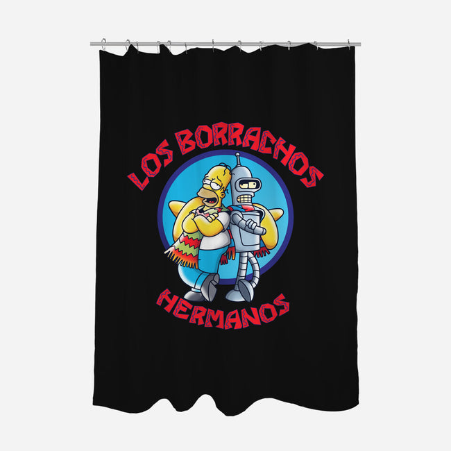 Los Borrachos Hermanos-None-Polyester-Shower Curtain-Barbadifuoco