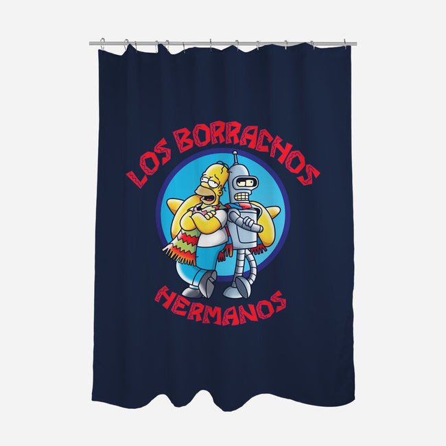 Los Borrachos Hermanos-None-Polyester-Shower Curtain-Barbadifuoco