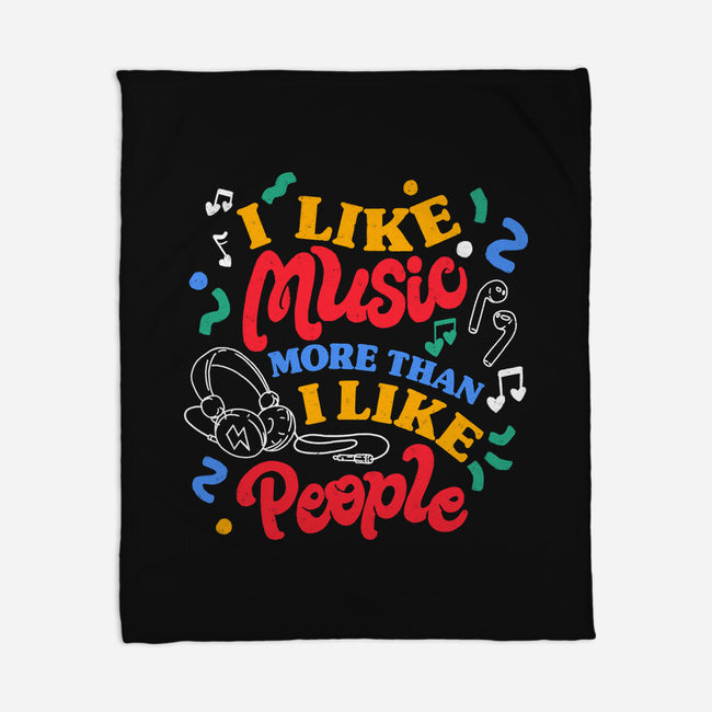 I Like Music More-None-Fleece-Blanket-tobefonseca