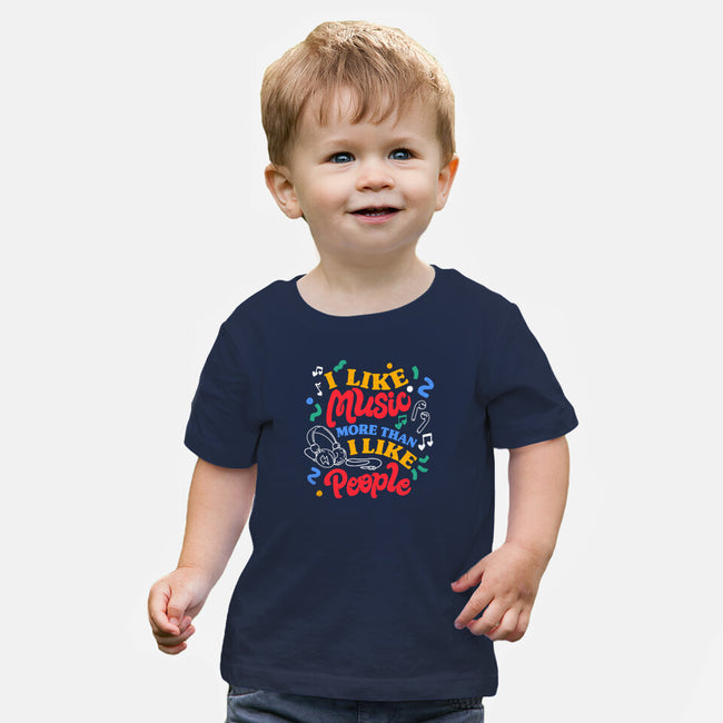 I Like Music More-Baby-Basic-Tee-tobefonseca