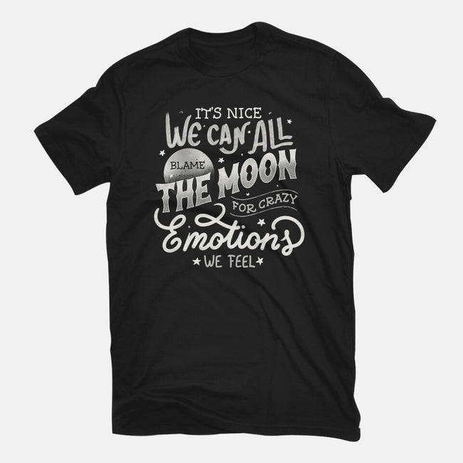 We Can All Blame The Moon-Womens-Fitted-Tee-tobefonseca