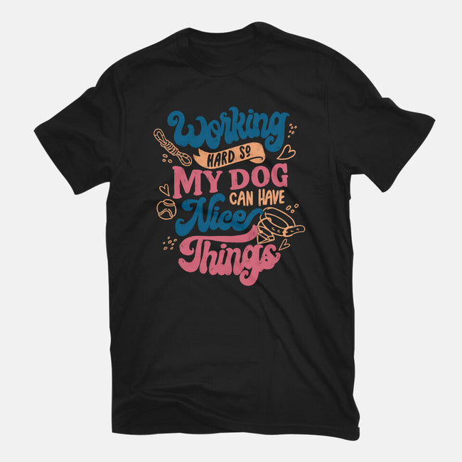 Working Hard For My Dog-Womens-Fitted-Tee-tobefonseca