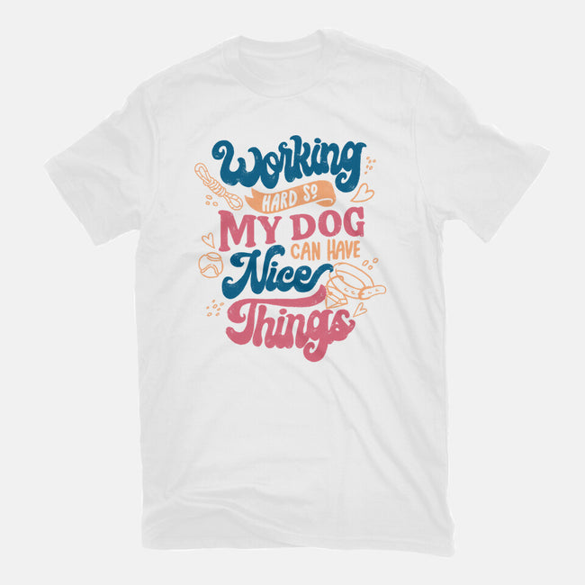 Working Hard For My Dog-Womens-Fitted-Tee-tobefonseca