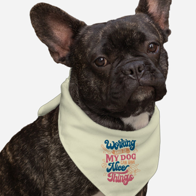 Working Hard For My Dog-Dog-Bandana-Pet Collar-tobefonseca