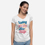 Working Hard For My Dog-Womens-V-Neck-Tee-tobefonseca