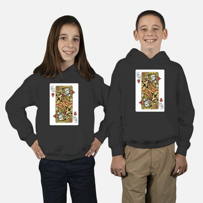 The Kiss Playing Cards-Youth-Pullover-Sweatshirt-tobefonseca