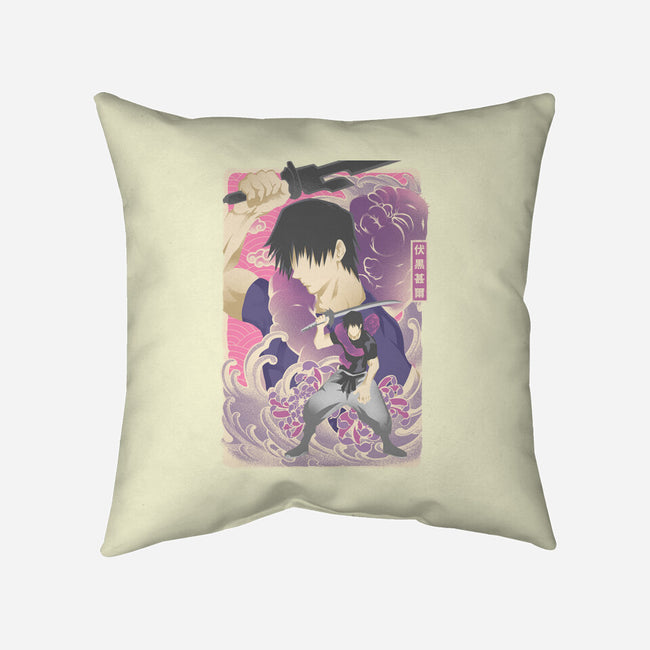 Musha-e Toji-None-Non-Removable Cover w Insert-Throw Pillow-hypertwenty