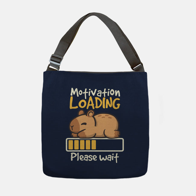 Capybara Motivation Loading-None-Adjustable Tote-Bag-NemiMakeit